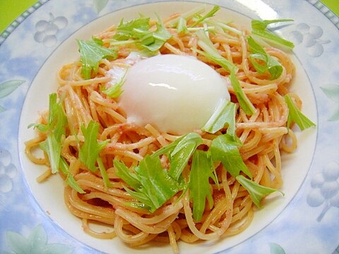 温玉のっけ☆明太子パスタ